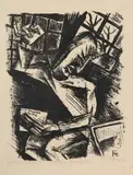 Soldat im Irrenhaus (II) by Conrad Felixmüller, 1918, lithograph, sold Mar 2026