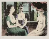 La fenêtre by Paul Delvaux, 1971, color lithograph, offered Mar 2026