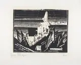 Benz, 2 by Lyonel Feininger, 1919, woodcut, sold Mar 2026