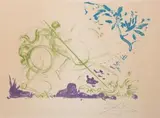 Der heilige Georg mit dem Drachen by Salvador Dalí, 1973, color lithograph, sold Mar 2026