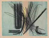 Gravure 9 by Hans Hartung, 1953, color etching, sold Mar 2026
