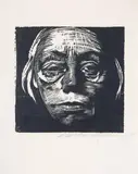 Selbstbildnis von vorn by Käthe Kollwitz, 1923, woodcut, sold Mar 2026