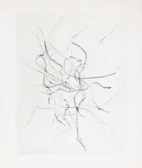 Ohne Titel (Raumlinien) by Norbert Kricke, 1957, drypoint, sold Mar 2026