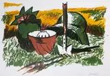 Deutsches Motiv by Marcus Lüpertz, 1972, color lithograph, offered Mar 2026
