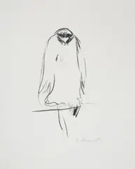 Sitzender Raubvogel by Edvard Munch, 1908, lithograph, sold Mar 2026