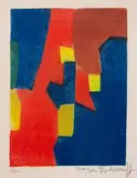 Composition rouge, jaune et bleue by Serge Poliakoff, color etching, sold Mar 2026