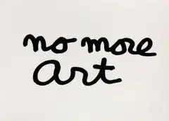 no more art (Aus: Transit) by Ben Vautier, 1985, screenprint, sold Mar 2026
