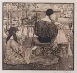 Liebe by Heinrich Vogeler, 1896, etching, sold Mar 2026