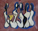 Komposition mit fünf weiblichen Akten by Victor Bauer, oil on canvas, offered Mar 2026