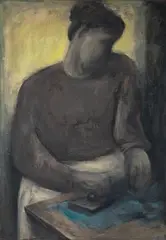 Büglerin by Peter Herkenrath, oil on canvas, sold Mar 2026