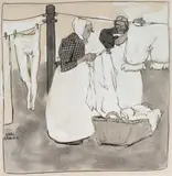 Schmutzige Wäsche (1907) by Karl Arnold, drawing, sold Mar 2026