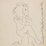 Ohne Titel (Zentaur) by Hans Erni, 1966, drawing, sold Mar 2026
