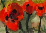 Mohnblumen by Klaus Fußmann, 1986, watercolor, offered Mar 2026