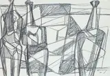 Ohne Titel by Karl Hartung, 1958, charcoal, sold Mar 2026