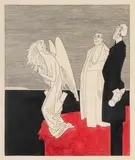 Amerika und der Vatikan by Olaf Gulbransson, watercolor, offered Mar 2026