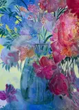 Des Morgens aus gläserner Vase by Ernst Fuchs, 1984, watercolor, sold Mar 2026