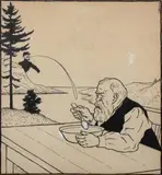 Ohne Titel (Er spuckte ins Frühstück) by Thomas Theodor Heine, ink, offered Mar 2026