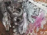 Maske by Antonius Hoeckelmann, 1979, mixed media, sold Mar 2026