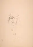 Portrait von Pier Luigi Tazzi by Jan Hoet, 1990, ink, offered Mar 2026