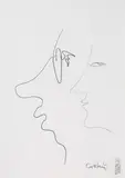 Ohne Titel (Selbstbildnis à la Cocteau) by Horst Janssen, 1982, pencil, offered Mar 2026