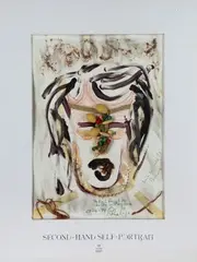 Second-Hand-Self-Portrait by Robin Page, 1974, watercolor, offered Mar 2026