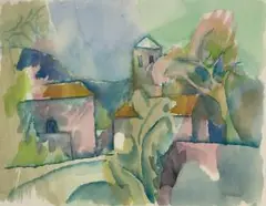 Alte Kirche (Toscana) by Heinrich Steiner, watercolor, offered Mar 2026