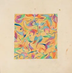 Ohne Titel (Vogelschwarm - Textilentwurf) by Heinz Trökes, watercolor, sold Mar 2026