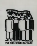 Die Internationale des Weltproletariats by Gerd Arntz, 1928, woodcut, sold Sep 2026