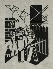 Spartakusbund by Gerd Arntz, 1926, woodcut, sold Sep 2026