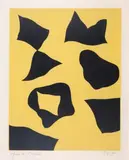 Es schneit nach oben 1958 by Hans Arp, color woodcut, sold Sep 2026