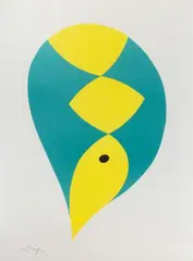 Blatt-Torso by Hans Arp, 1960, lithograph, sold Sep 2026