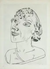 Sarika by Max Beckmann, 1922, drypoint, sold Sep 2026