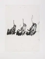 Il mito del cavallo (Aus: Mit Richard unterwegs) by Georg Baselitz, 2003, etching, offered Sep 2026