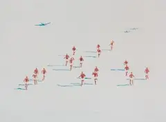 Selbstläufer by Norbert Bisky, 2004, offset lithograph, sold Sep 2026