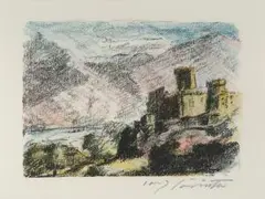 Burg am See (aus: Schweizer Landschaften) by Lovis Corinth, 1923, color lithograph, offered Sep 2026