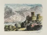 Burg am See (aus: Schweizer Landschaften) by Lovis Corinth, 1923, color lithograph, offered Sep 2026