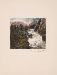 Wildbach (aus: Schweizer Landschaften) by Lovis Corinth, 1923, color lithograph, offered Sep 2026