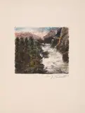 Wildbach (aus: Schweizer Landschaften) by Lovis Corinth, 1923, color lithograph, offered Sep 2026