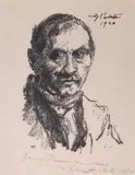 Wilhelm Trübner 1913 / Selbstbildnis 1920 by Lovis Corinth, etching, offered Sep 2026