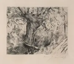 Alter Weidenbaum by Lovis Corinth, 1916, drypoint, sold Sep 2026