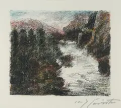 Wildbach (aus: Schweizer Landschaften) by Lovis Corinth, 1923, color lithograph, offered Sep 2026