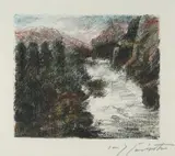Wildbach (aus: Schweizer Landschaften) by Lovis Corinth, 1923, color lithograph, offered Sep 2026