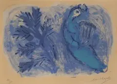Ohne Titel (Couverture pour la Bible) by Marc Chagall, 1956, color lithograph, sold Sep 2026