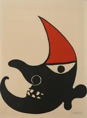 Laughing Moon by Alexander Calder, 1974, color lithograph, sold Sep 2026