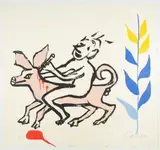 Ohne Titel (aus: The sacrilege of Alan Kent) by Alexander Calder, 1976, etching, offered Sep 2026