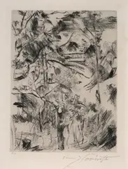 Garten am Walchensee (aus: Am Walchensee) by Lovis Corinth, 1920, drypoint, sold Sep 2026