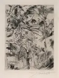 Garten am Walchensee (aus: Am Walchensee) by Lovis Corinth, 1920, drypoint, sold Sep 2026