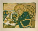 Spielendes Kind by Otto Dix, 1955, color lithograph, sold Sep 2026