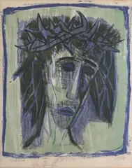 Christus by Otto Dix, 1957, color lithograph, offered Sep 2026