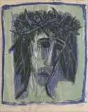 Christus by Otto Dix, 1957, color lithograph, offered Sep 2026